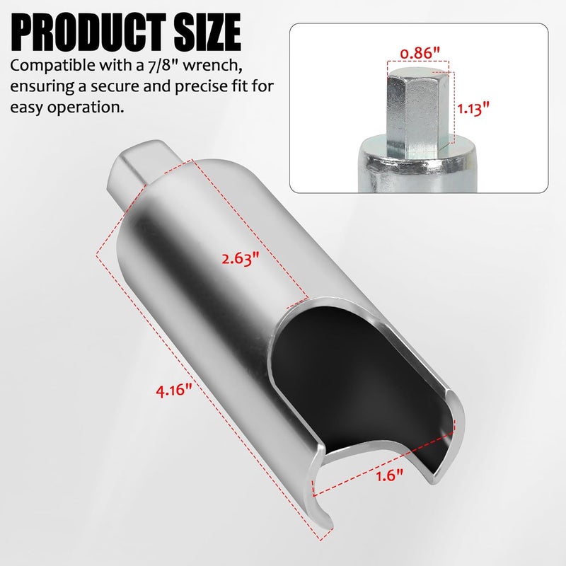 Aussio Universal RV Temperature Pressure Valve Remover Fit Most Camper Hot Water Heater Element Removal Tool RV Water Heater Element Wrench Socket - Image 2